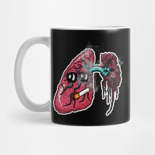 Smokers Lung! Cartoon Lungs Mug